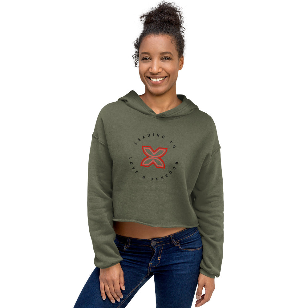 Leading to love + freedom Crop Hoodie