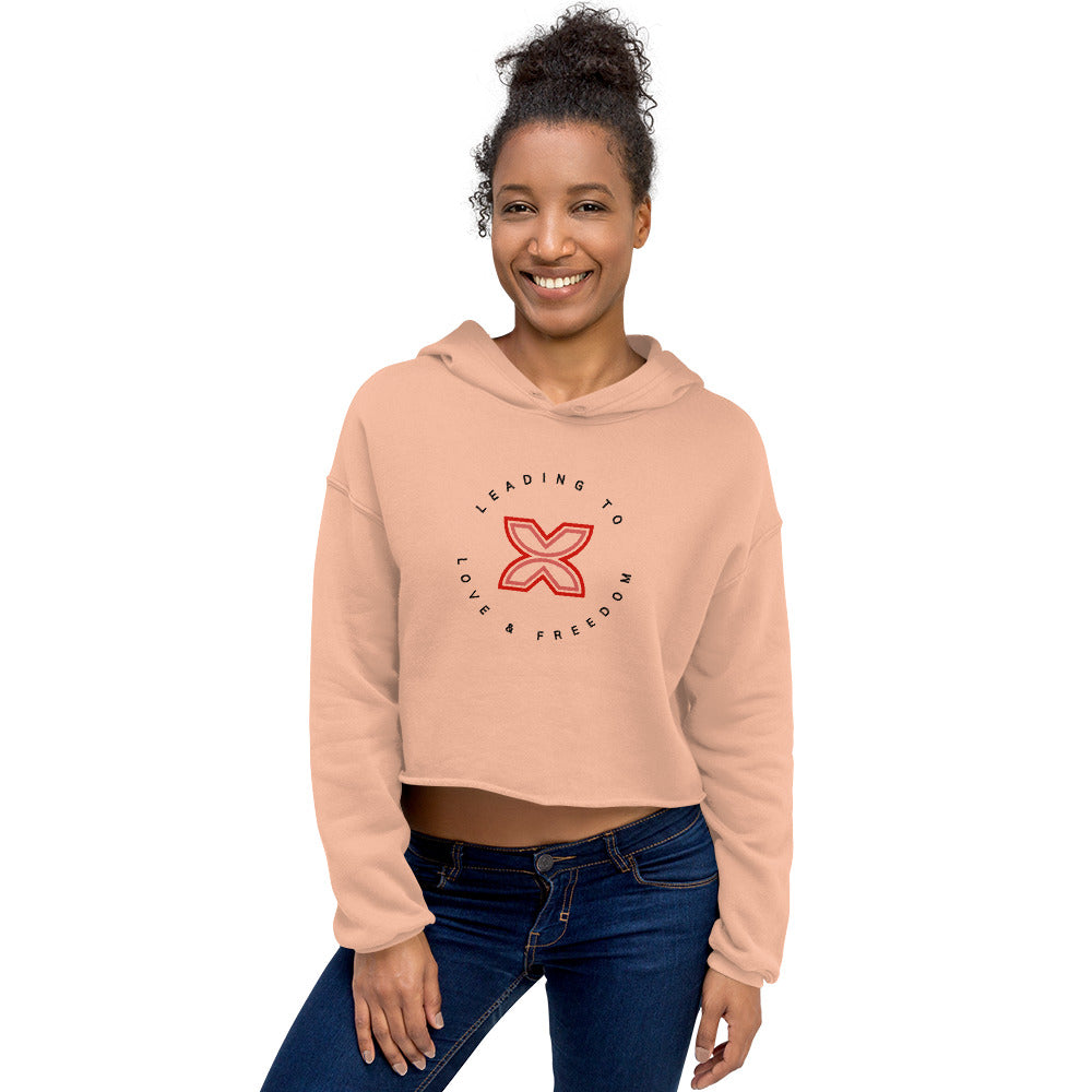 Leading to love + freedom Crop Hoodie