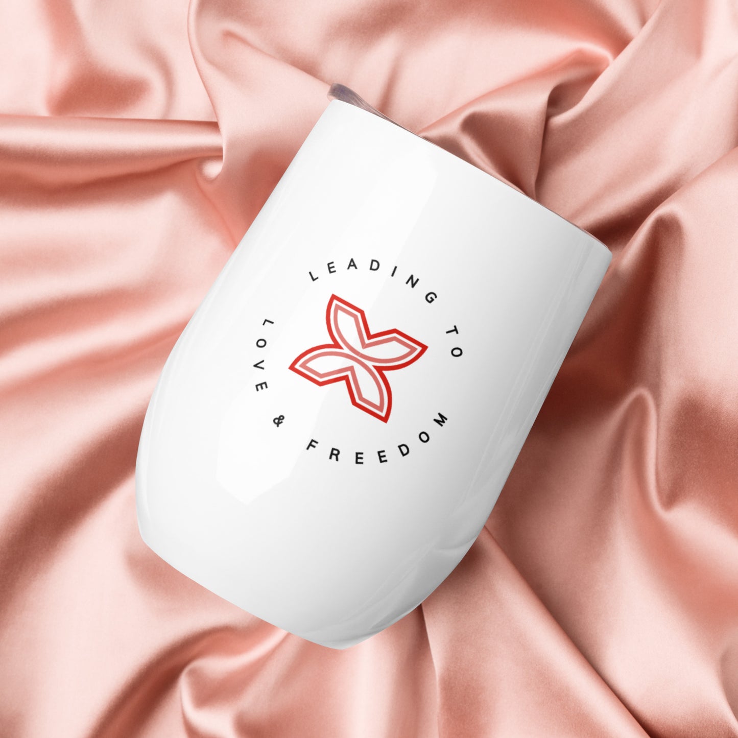Leading to Love + Freedom Wine tumbler