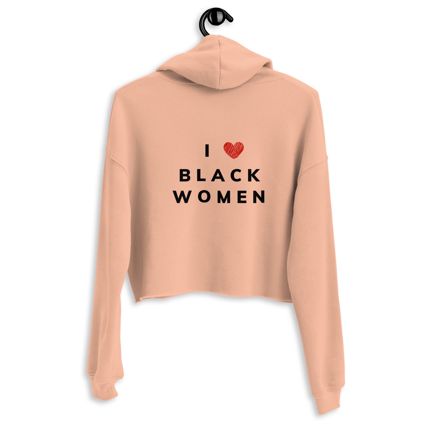 I HEART BLACK WOMEN Crop Hoodie